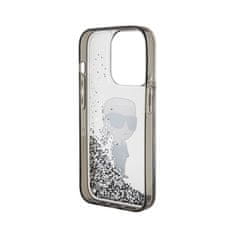 Karl Lagerfeld Karl Lagerfeld Liquid Glitter Ikonik - Ohišje za iPhone 15 Pro (prozorno)