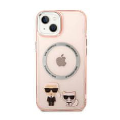 Karl Lagerfeld Karl Lagerfeld Karl & Choupette Aluminium MagSafe - ohišje za iPhone 14 Plus (roza)