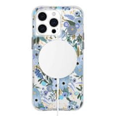 Rifle Paper Prozorno ohišje MagSafe za iPhone 15 Pro Max (Garden Party Blue)