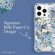 Rifle Paper Prozorno ohišje MagSafe za iPhone 15 Pro Max (Garden Party Blue)