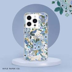 Rifle Paper Prozorno ohišje MagSafe za iPhone 15 Pro Max (Garden Party Blue)