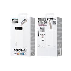 Wekome WEKOME WP-283 Minre Series - Power banka 50000 mAh s hitrim polnjenjem 2x USB-A 10W + LED svetilka (bela)