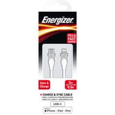 Energizer Energizer Classic - Povezovalni kabel USB-C na Lightning s certifikatom MFi 2 m (bel)