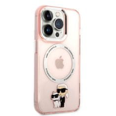 Karl Lagerfeld Karl Lagerfeld IML NFT Karl &amp; Choupette Magsafe - Ohišje za iPhone 14 Pro Max (roza)