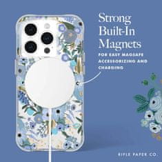 Rifle Paper Rifle Paper prozoren ovitek MagSafe - iPhone 15 Pro (Garden Party Blue)