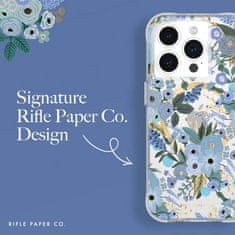 Rifle Paper Rifle Paper prozoren ovitek MagSafe - iPhone 15 Pro (Garden Party Blue)