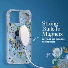 Rifle Paper Rifle Paper prozoren MagSafe - ohišje za iPhone 14 / iPhone 13 (Garden Party Blue)