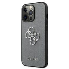 Guess Guess Saffiano 4G Big Silver Logo - Ohišje za iPhone 13 Pro (sivo)