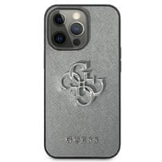 Guess Guess Saffiano 4G Big Silver Logo - Ohišje za iPhone 13 Pro (sivo)