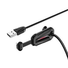 Borofone Borofone - kabel gamingowy USB-A do Lightning z ergonomicznym uchwytem do telefonu, czarny