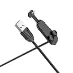 Borofone Borofone - kabel gamingowy USB-A do Lightning z ergonomicznym uchwytem do telefonu, czarny