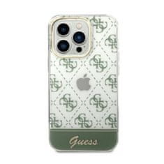 Guess Guess 4G Stripe Script Logo galvaniziran vzorec - Ohišje za iPhone 14 Pro Max (kaki)