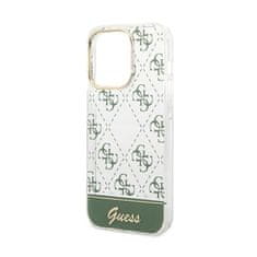 Guess Guess 4G Stripe Script Logo galvaniziran vzorec - Ohišje za iPhone 14 Pro Max (kaki)