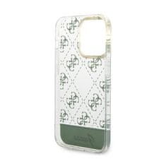 Guess Guess 4G Stripe Script Logo galvaniziran vzorec - Ohišje za iPhone 14 Pro Max (kaki)