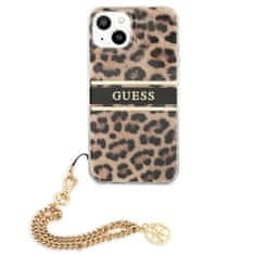 Guess Guess Leopardova zlata veriga - Ohišje za iPhone 13 Mini