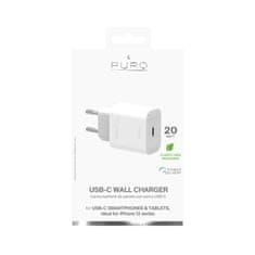 Puro PURO Mini hitri potovalni polnilnik - USB-C Power Delivery 20W hitri potovalni polnilnik (bel)