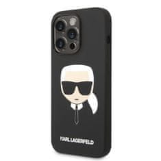 Karl Lagerfeld Karl Lagerfeld Silikonsko ohišje Iconic Karl`s Head MagSafe - ohišje za iPhone 14 Pro Max (črno)