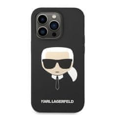 Karl Lagerfeld Karl Lagerfeld Silikonsko ohišje Iconic Karl`s Head MagSafe - ohišje za iPhone 14 Pro Max (črno)