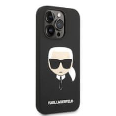 Karl Lagerfeld Karl Lagerfeld Silikonsko ohišje Iconic Karl`s Head MagSafe - ohišje za iPhone 14 Pro Max (črno)