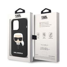 Karl Lagerfeld Karl Lagerfeld Silikonsko ohišje Iconic Karl`s Head MagSafe - ohišje za iPhone 14 Pro Max (črno)