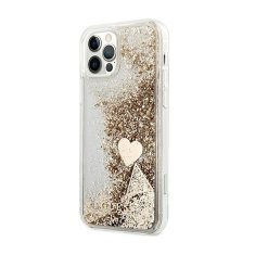 Guess Guess Liquid Glitter Charms - Ohišje za iPhone 12 / iPhone 12 Pro (zlato)