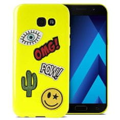 Puro PURO Patch Mania - ovitek za Samsung Galaxy A3 (2017), vključno s 5 nalepkami (rumena)