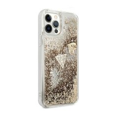 Guess Guess Liquid Glitter Charms - Ohišje za iPhone 12 / iPhone 12 Pro (zlato)