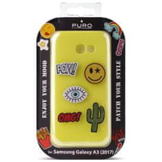 Puro PURO Patch Mania - ovitek za Samsung Galaxy A3 (2017), vključno s 5 nalepkami (rumena)