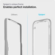 Spigen Spigen Alm Glass FC - Kaljeno steklo za iPhone 13 / iPhone 13 Pro (črn okvir)