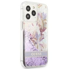 Guess Guess Liquid Glitter Flower - Ohišje za iPhone 13 Pro (vijolično)