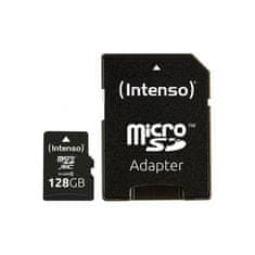 Intenso Intenso MicroSDXC - 128 GB pomnilniška kartica razreda 10 40 MB/s z adapterjem