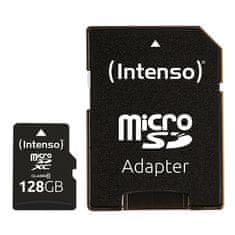 Intenso Intenso MicroSDXC - 128 GB pomnilniška kartica razreda 10 40 MB/s z adapterjem