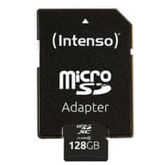 Intenso Intenso MicroSDXC - 128 GB pomnilniška kartica razreda 10 40 MB/s z adapterjem