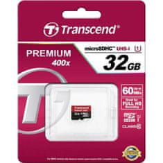 Transcend Transcend Memory microSDHC - Spominska kartica 32 GB Class 10 UHS-I U1 60/25 MB/s