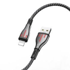 Borofone Borofone Highway - kabel połączeniowy USB do Lightning 1.2 m (czarny/szary)