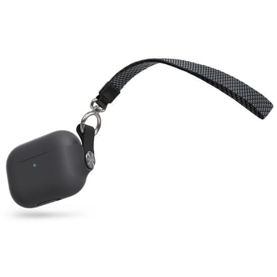 Moshi Moshi Pebbo - Ovitek za AirPods Pro s snemljivim zapestnim trakom (Shadow Black)