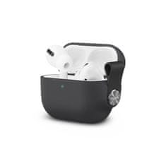 Moshi Moshi Pebbo - Ovitek za AirPods Pro s snemljivim zapestnim trakom (Shadow Black)