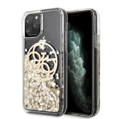 Guess Guess Liquid Glitter Circle Logo - ohišje za iPhone 11 Pro (zlato)