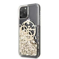 Guess Guess Liquid Glitter Circle Logo - ohišje za iPhone 11 Pro (zlato)