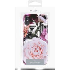 Puro PURO Glam Geo Flowers - Etui iPhone Xs / X (Pink Peonies)