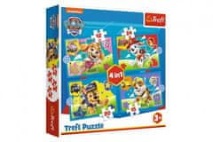 Trefl Sestavljanka 4v1 Kužki na begu Paw Patrol 28,5x20,5cm