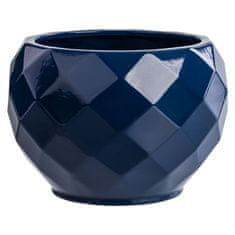 botle Keramični pokrov za cvetlični lonec barva mornarsko modra 18,5 cm V17 cm sijajni