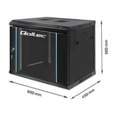 Qoltec qoltec rack omara 19" | 9u | 600 x 500 x 450 | črna | viseča