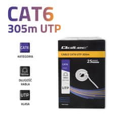 Qoltec qoltec utp omrežni kabel | cat6 | 305m | pvc siva