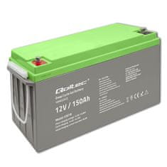 Qoltec qoltec gelska baterija z globokim ciklom | 12 V | 150 Ah | 44,5 kg | brez vzdrževanja | profesionalno | dolga življenjska doba | pv, ups, avtodom