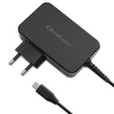 Qoltec qoltec gan power pro polnilec | 1xusb-c | 100w | 5-20v | 3-5a | črna