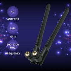 Qoltec dvojna antena qoltec 4g lte | 5dbi | vsesmerna | zunanja