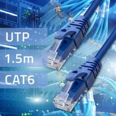 Qoltec qoltec kabelska povezava utp | cat6 | 2 x rj-45 | 1,5 m | visoka hitrost | zlata