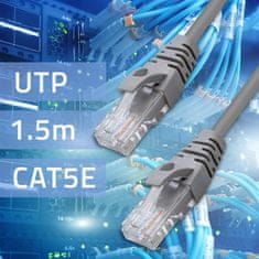 Qoltec qoltec kabelski patchcord utp | cat5e | 2 x rj-45 | 1,5 m | visoka hitrost | zlato