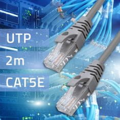 Qoltec qoltec kabelski patchcord utp | cat5e | 2 x rj-45 | 2m | visoka hitrost | zlato